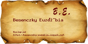 Besenczky Euzébia névjegykártya